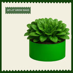 18”x 6” HDPE Leafy Green Grow Bags for Vegetables | UV-Stabilized, Reusable Planter Bags | 230 GSM