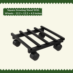 12" Square Grow Bag Stand With 360° Wheels | Heavy-Duty Anti-Rust Mild Steel | For Pots & Grow Bags | Pack of 2/4