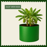 24" × 24" HDPE Grow Bags for Fruit Trees & Vegetables | UV-Stabilized, Reusable Planter Bags | 230 GSM