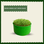 9"x 2" Inch Micro Green HDPE Grow Bags | UV-Stabilized, Reusable Planter Bags | 260 GSM