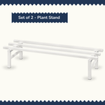 Set of 2 - Grow Bag Plant Stand (White 12" width)