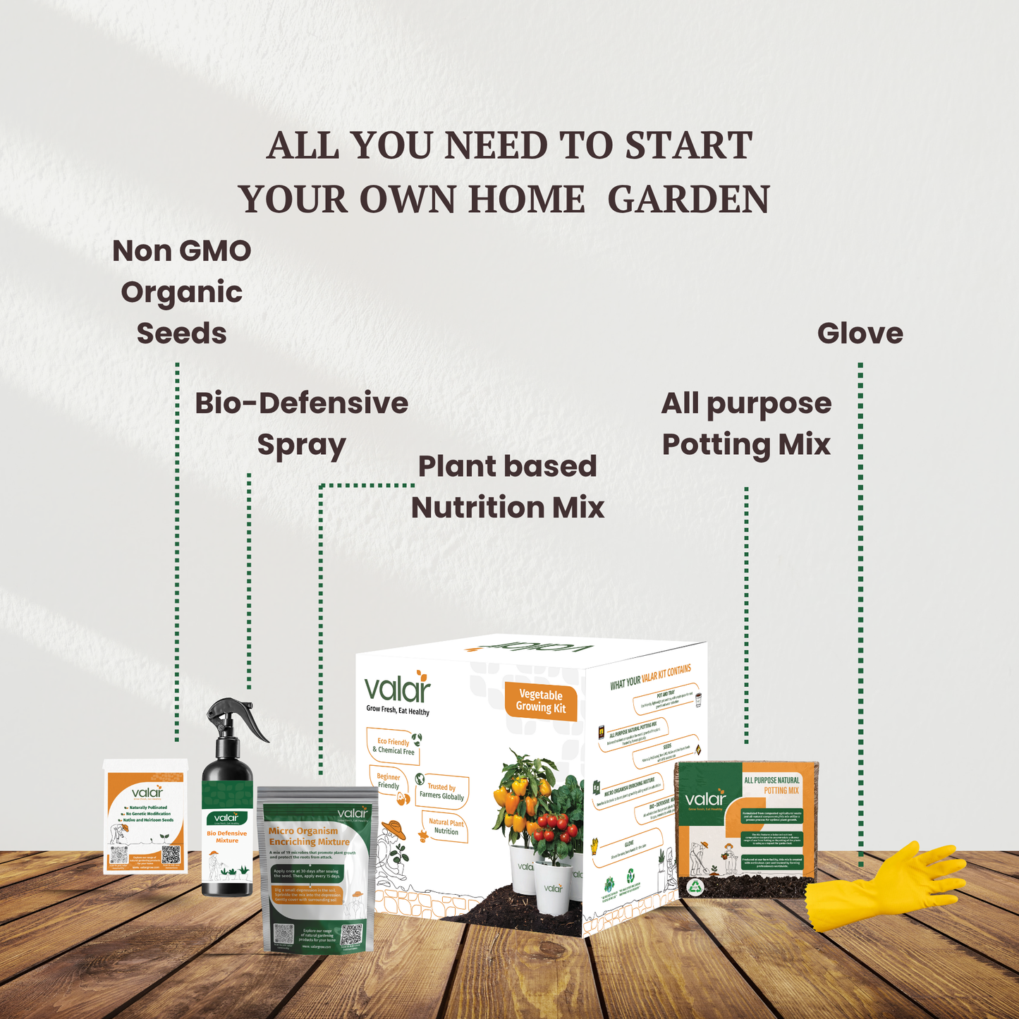 🌱 Valar Orange Carrot | All-in-One Home Gardening Set 🌿 (Pack of 1 - Big) | Grow Bag + Organic Seeds + Bio-Fertilizers