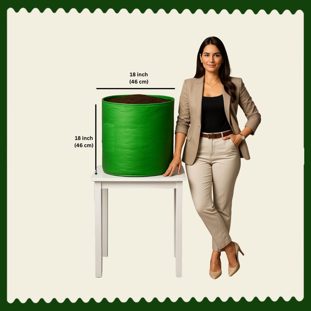 18"x18" HDPE Grow Bags for Fruits | UV-Stabilized, Reusable Planter Bags | 230 GSM