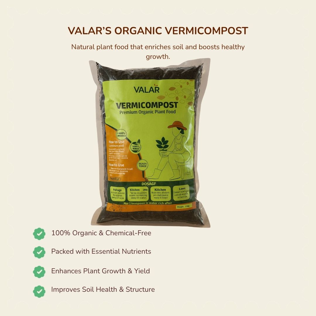 Organic fertiliser and Plant Care Combo - (1kg Vermicompost + 5 in 1 Plant Protection)