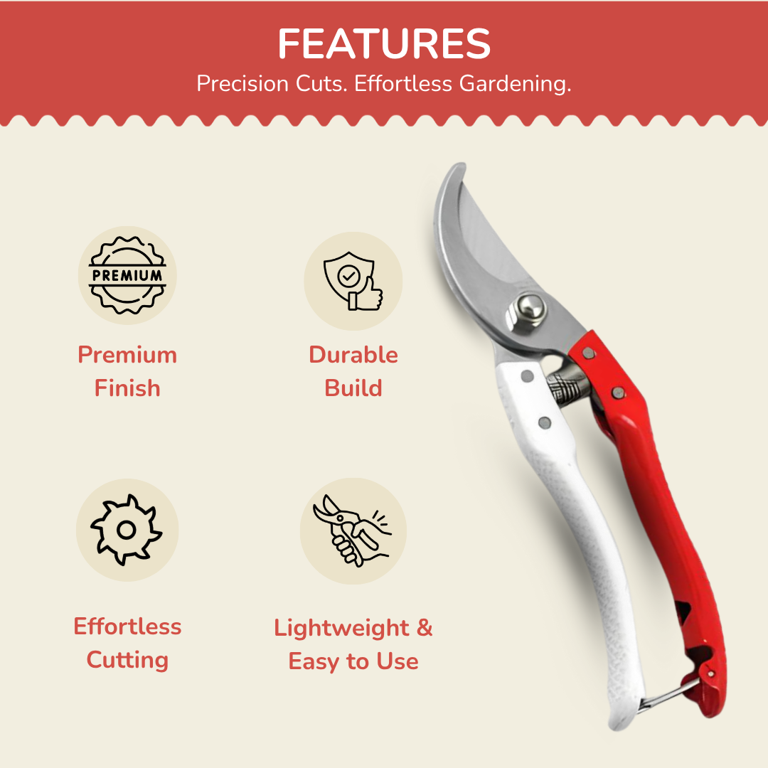 ✂️ SS White/Red Flower Cutter (Pruner) – Precision Cutting for Healthy Plan 🌿