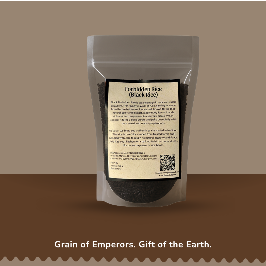 🌾 Valar Black Rice – 250g | Traditional Heirloom Superfood | Antioxidant-Rich, Iron-Loaded, Gluten-Free Grain