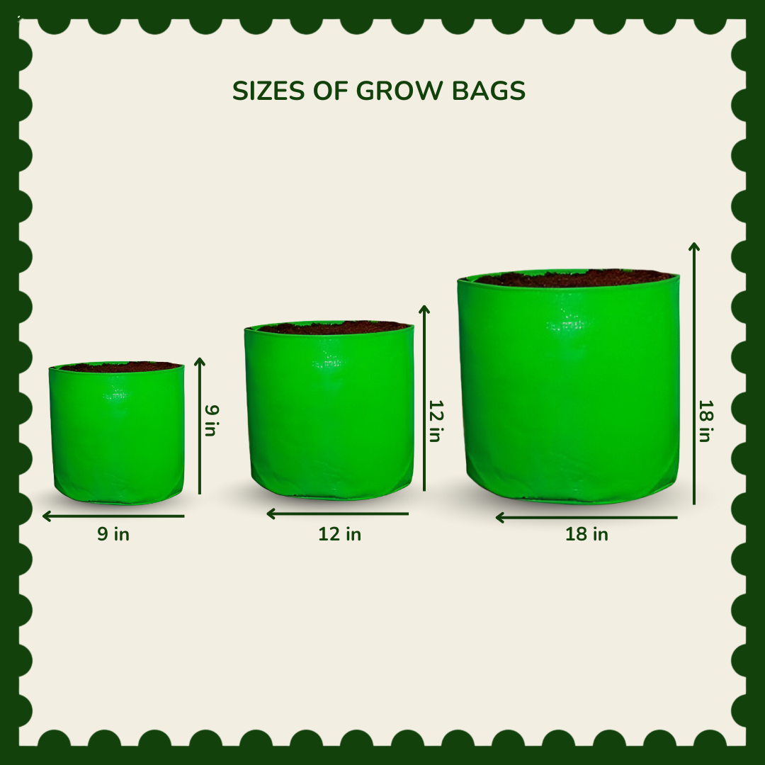 18x18 Inch HDPE Grow Bags | UV-Stabilized, Reusable Planter Bags