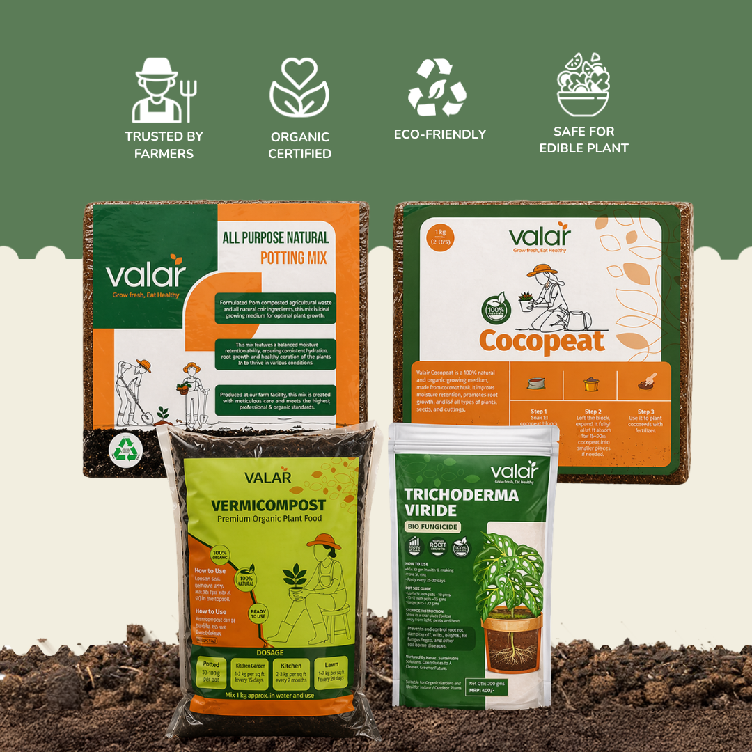 The Growth Booster Combo (Makes 10 Kgs) - Soil-Less  Potting Mix, Cocopeat, Vermicompost, Trichoderma