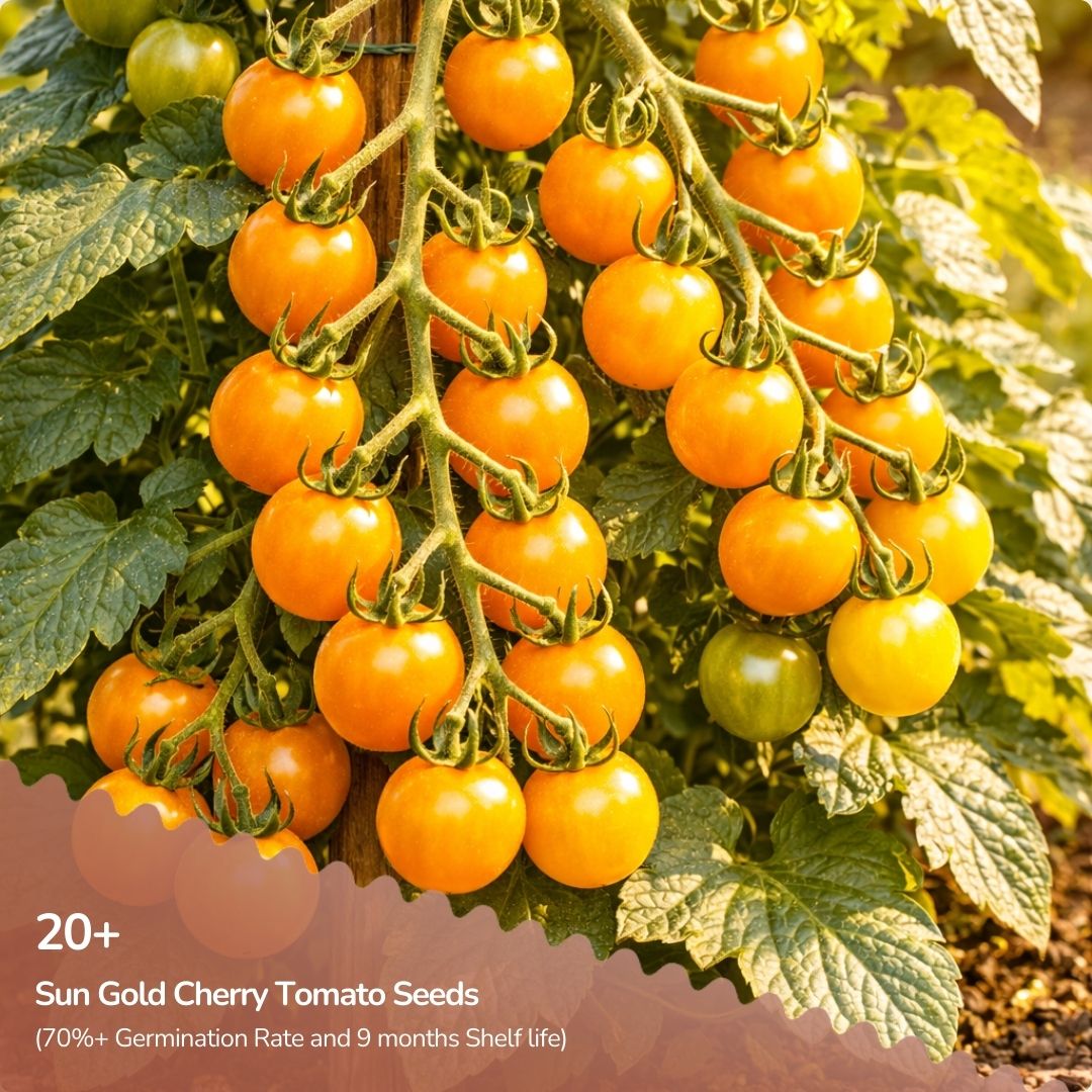 Organic Sun Gold Cherry Tomato Seeds