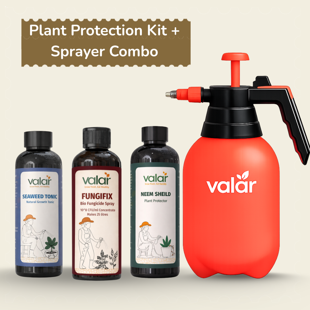 Plant Protection Concentrated Kit + Sprayer Combo (Neem sheild+ Fungicide + seaweed Tonic) (Makes 750 litres)