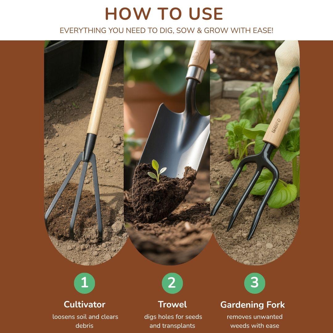 3 PCS Garden Tool Kit