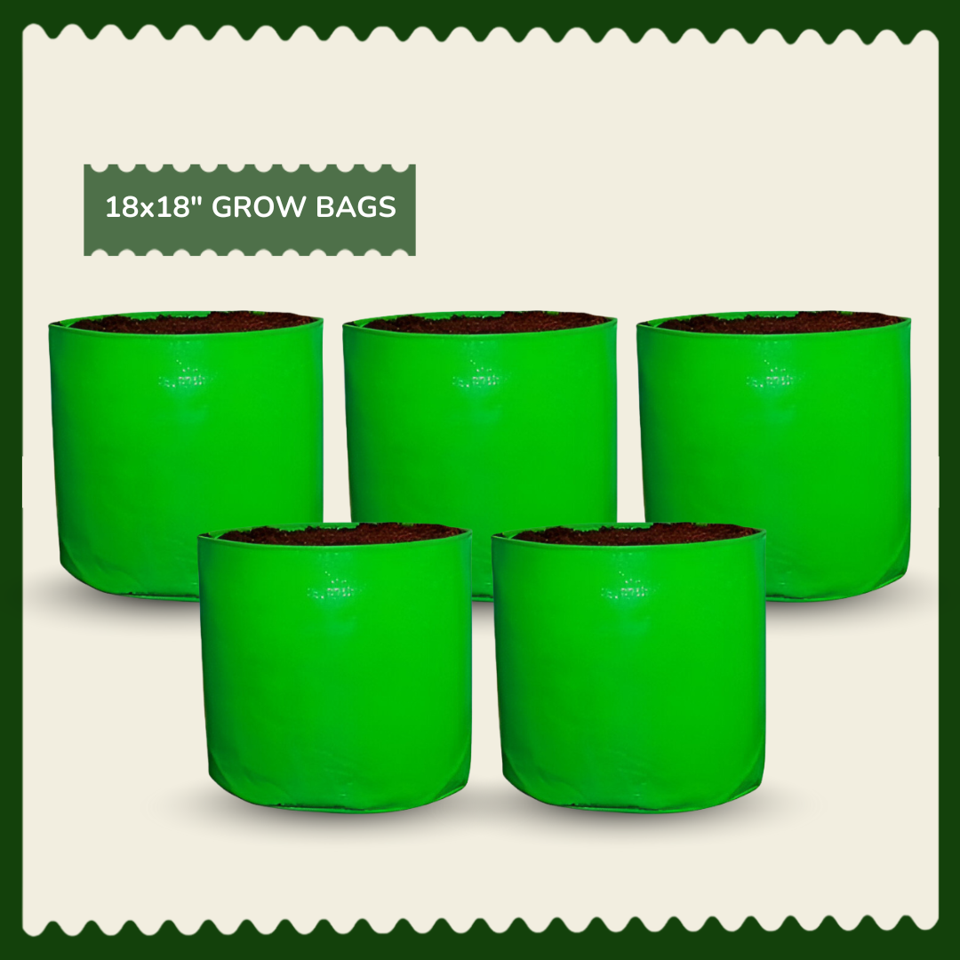 18x18 Inch HDPE Grow Bags | UV-Stabilized, Reusable Planter Bags