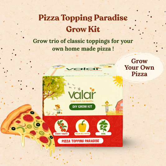 🌿 The Mini Pizza Topping Paradise Growing  Gift Kit | Organic, Non-GMO Seeds | Grow Fresh Pizza Toppings at Home! 🍕